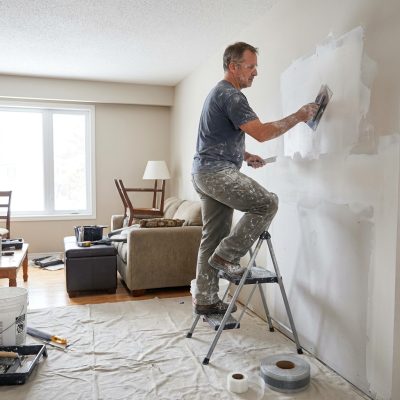 homeowner-trying-to-repair-the-drywall